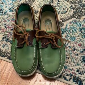 Rockport Men's Green and Brown Boat Shoes